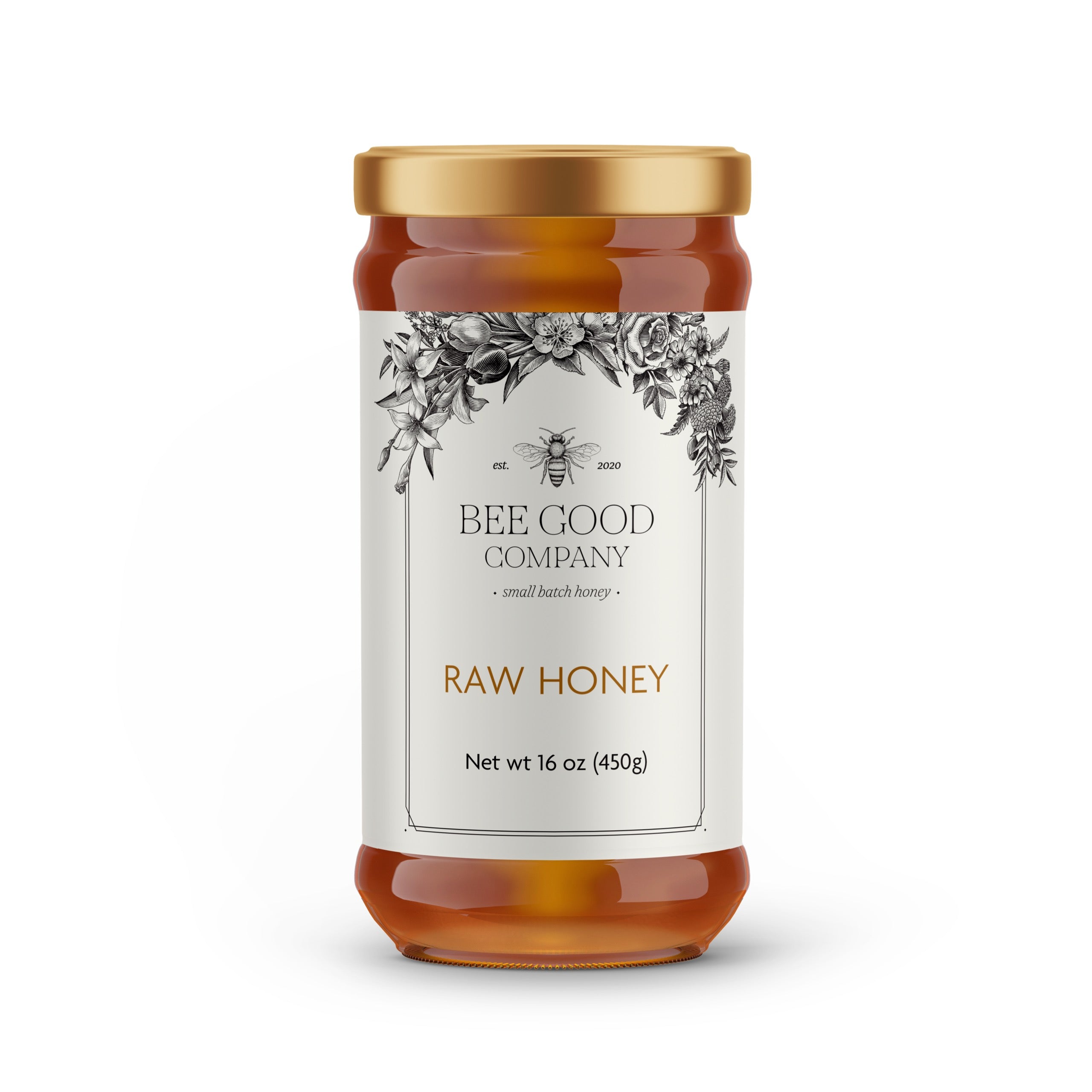 Wildflower Honey Glass Jar (16 ounce)